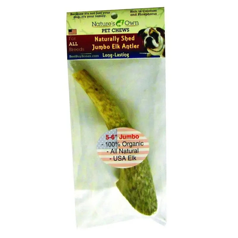 Natures Own Chews Jumbo Natly Shed Antler 5-6