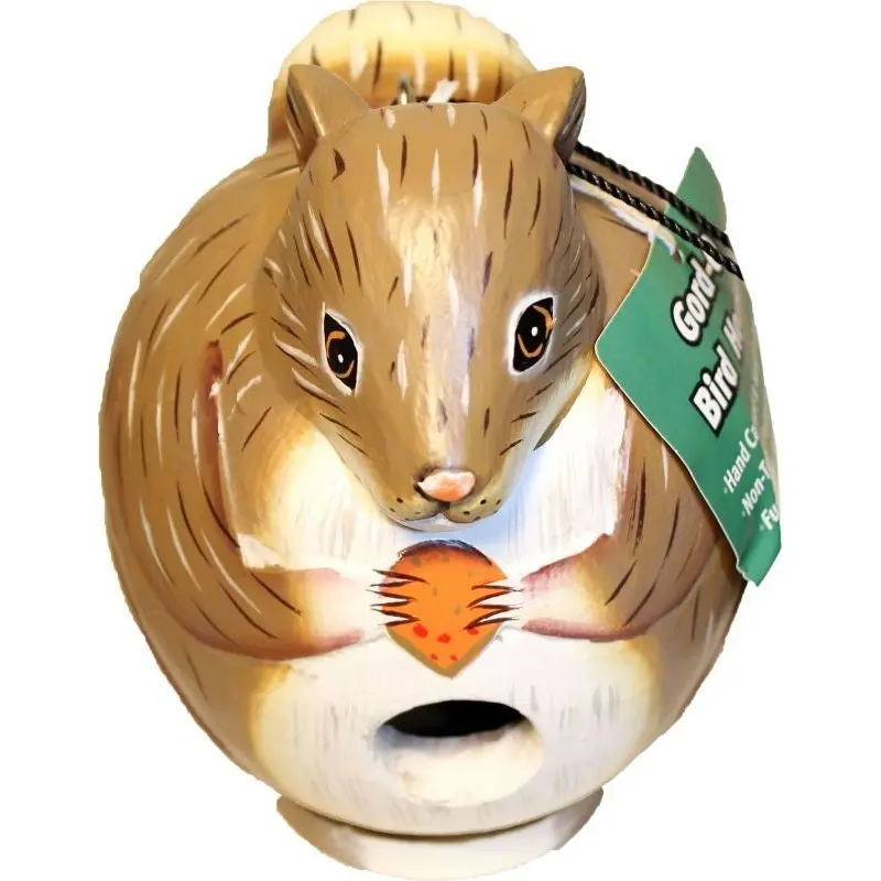 Songbird Essentials Gordo Squirrel Bird House Tan