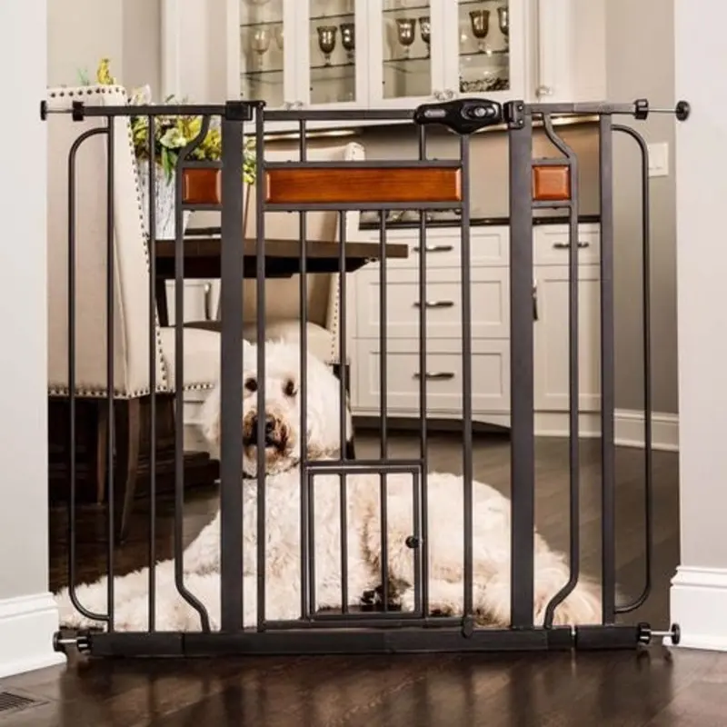 Carlson Pet Design Paw Extra tall Gate with Pet Door