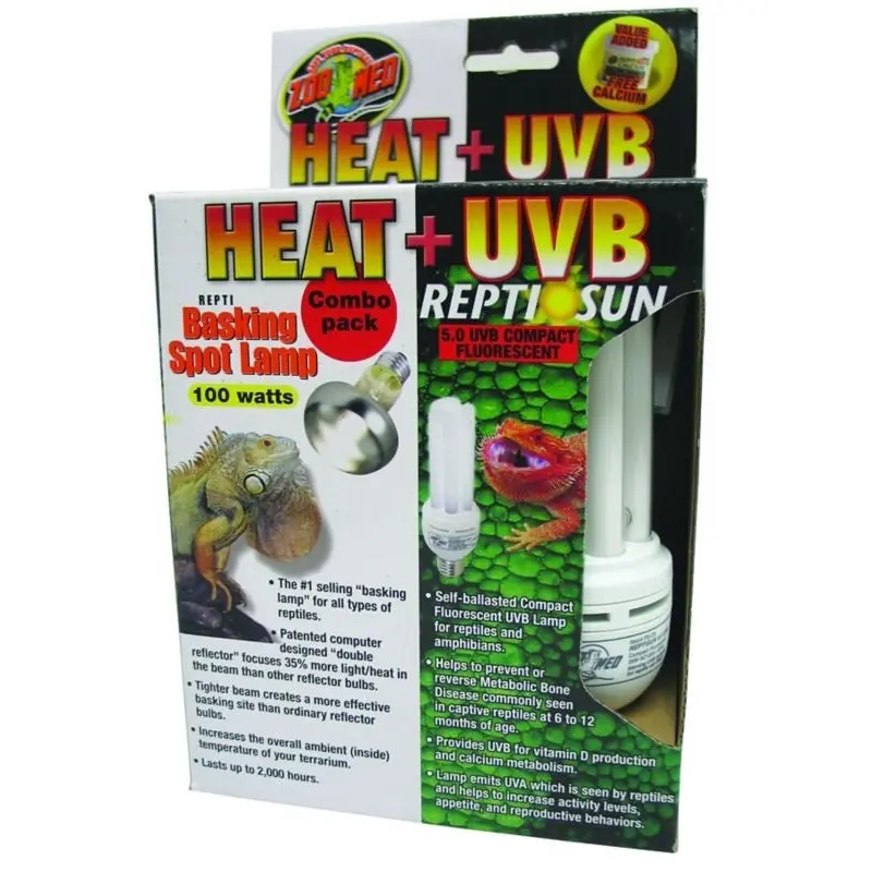 Zoo Med Heat And Uv Light Combo Pack 100Watt