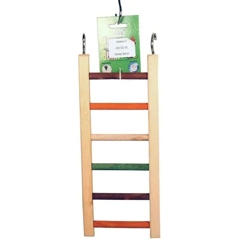 Happy Beaks Wooden Hanging Ladder Multi