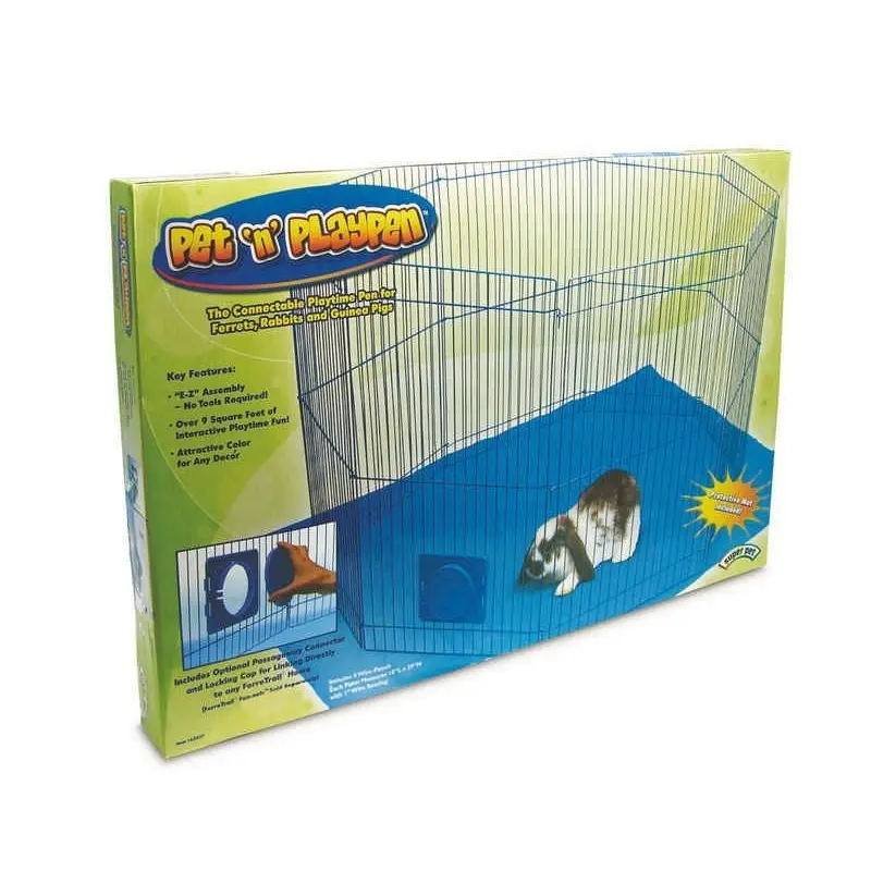 Pet-N-Playpen For Small Animals blue