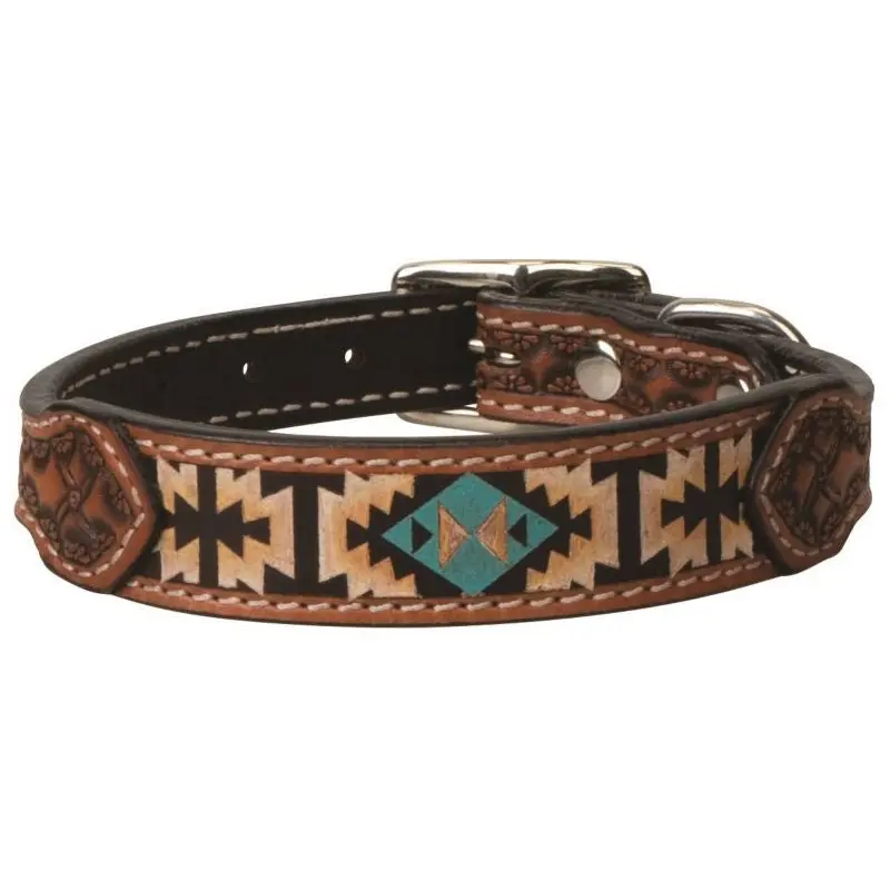 Weaver Painted Aztec Dog Collar