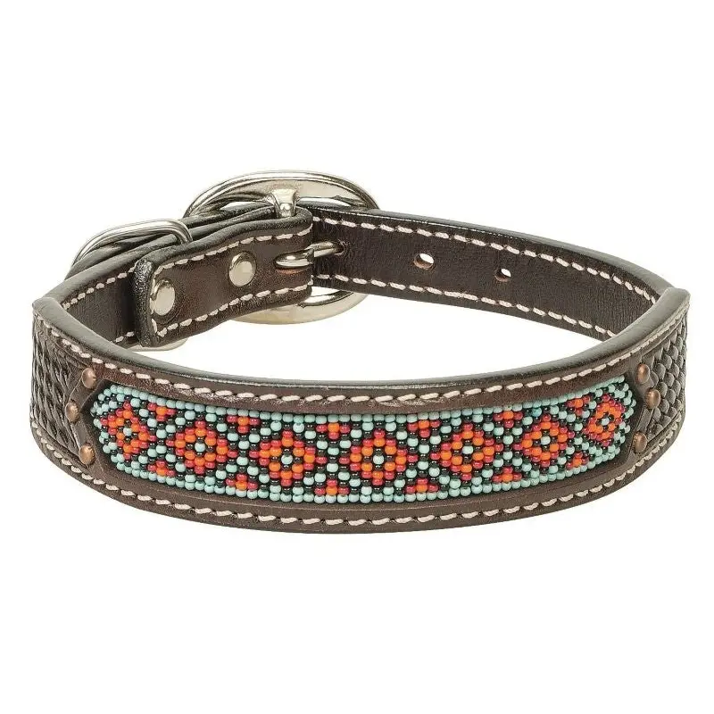 Weaver Beaded Basketweave Dog Collar