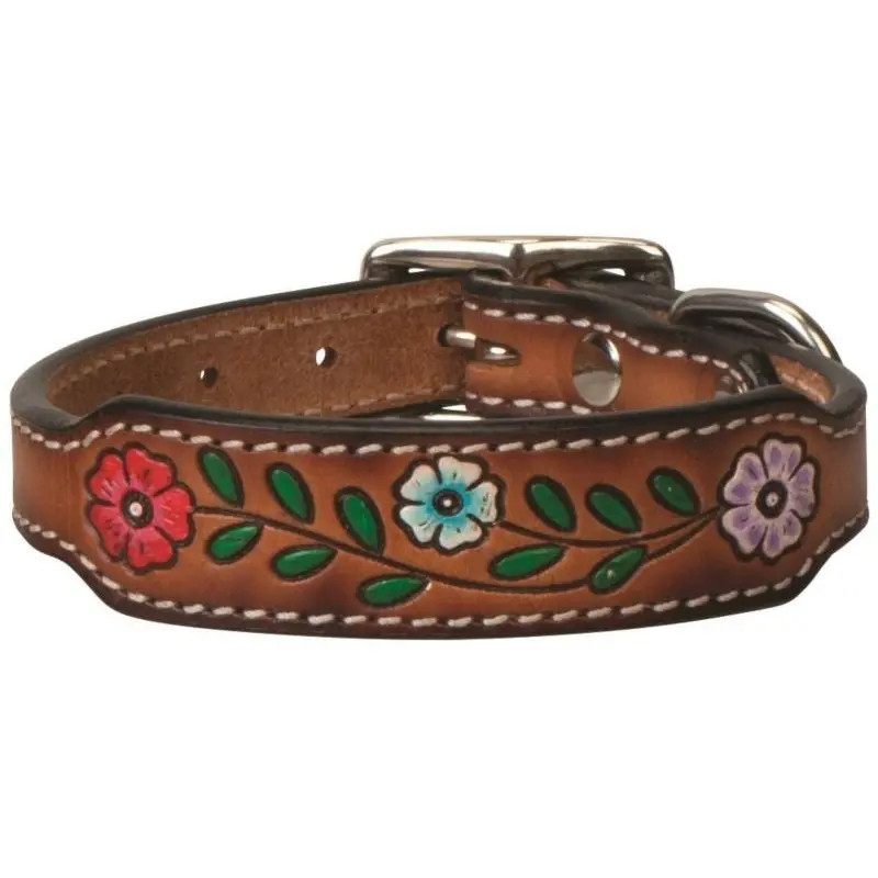 Weaver Painted Floral Dog Collar