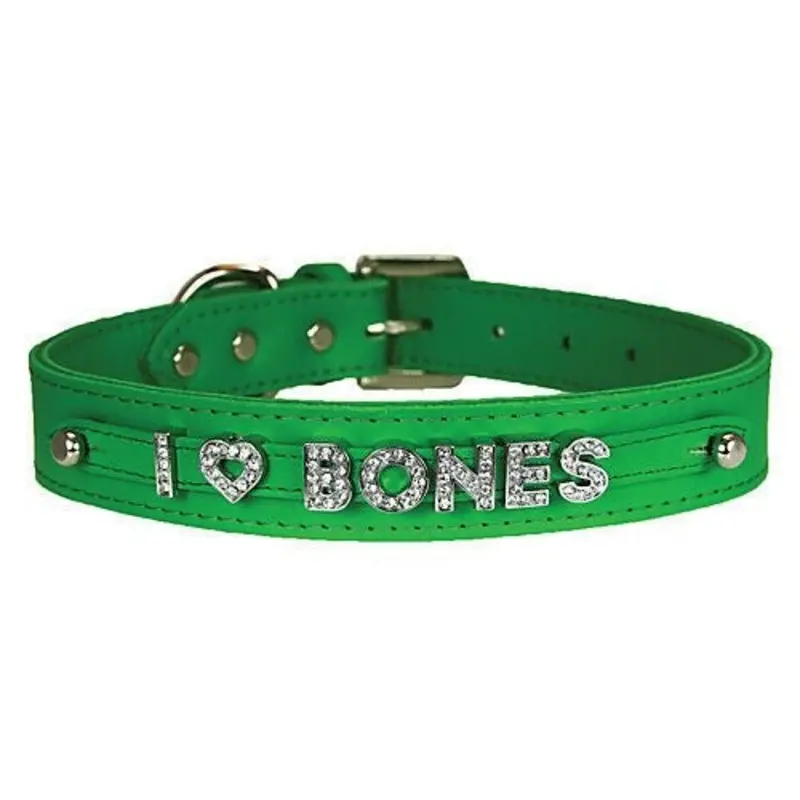 Signature Leather Slider Dog Collar 18In Black