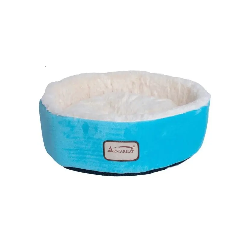 Armarkat 15in Soft Plush Round Donut Cat Bed