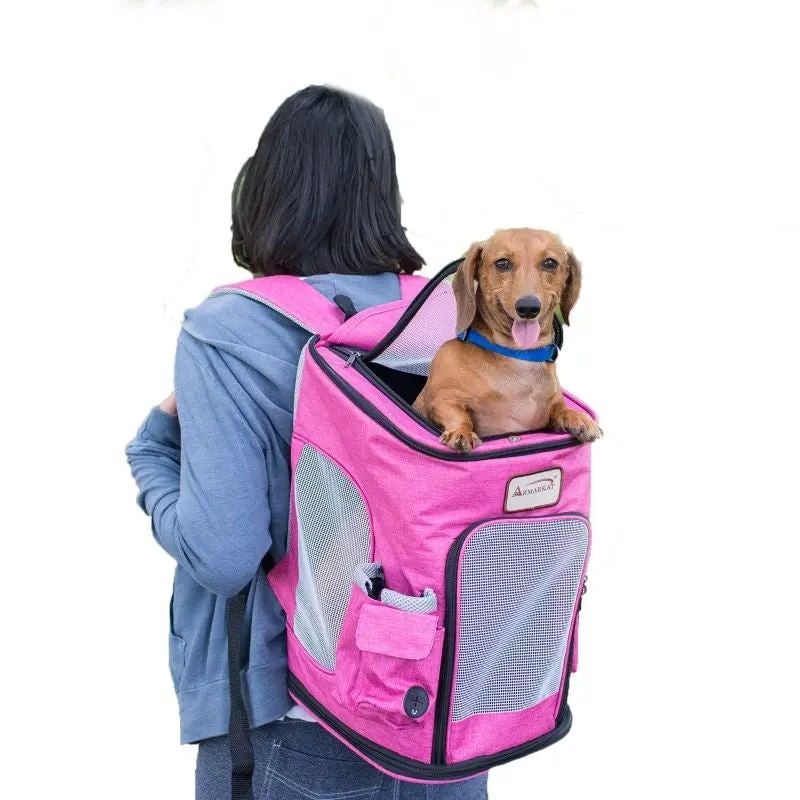 Armarkat Pink/Gray Pawfect Pets Backpack Carrier