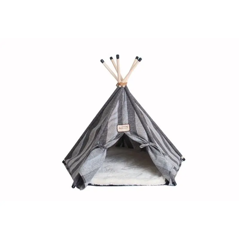 Armarkat Striped Teepee Style Cat Bed