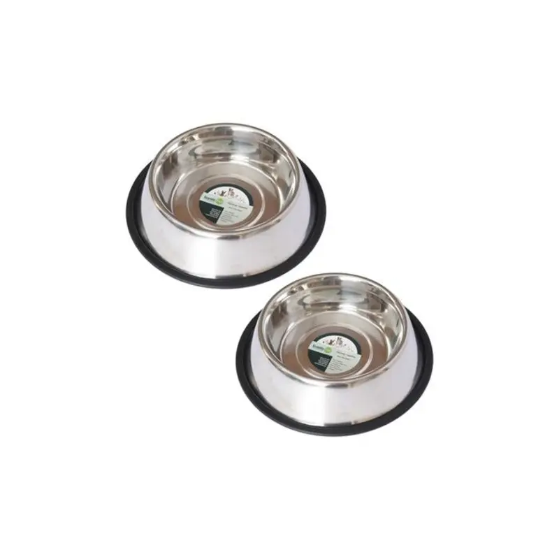Stainless Steel Non Skid Pet Bowl 2 Pack