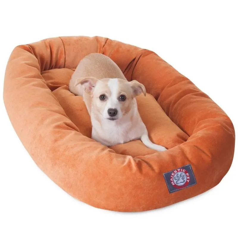 Majestic Pet Orange Villa Bagel Pet Bed