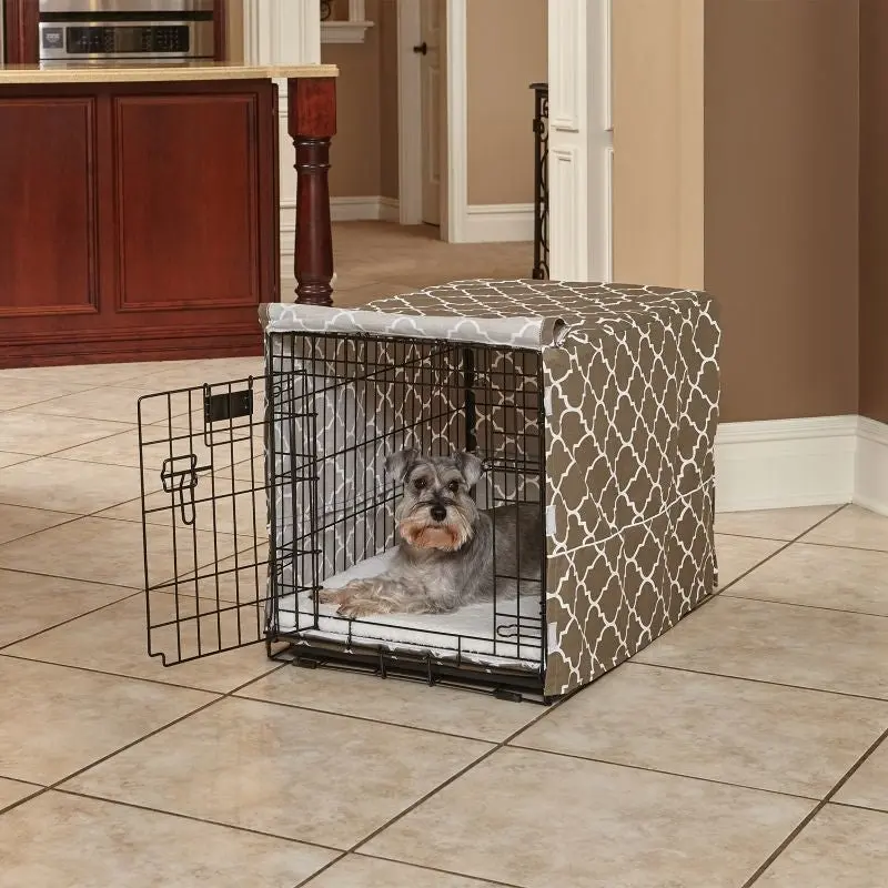 Quiet Time Covella Brown Dog Crate Cover