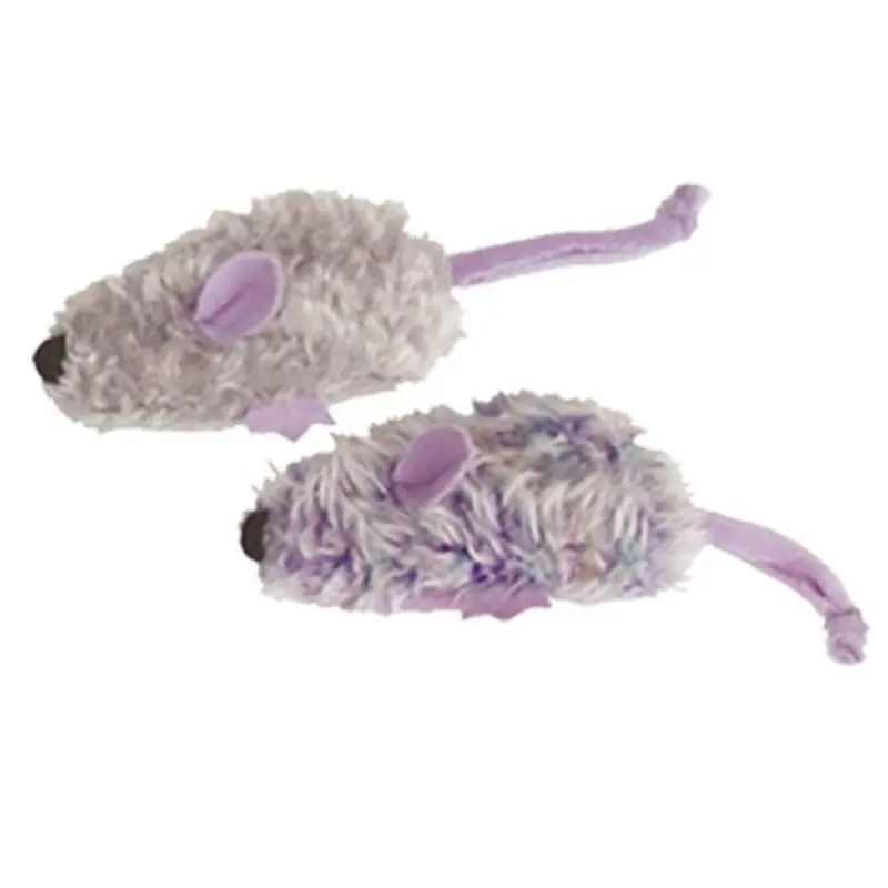 2 Mice Cat Toys - Purple Grey