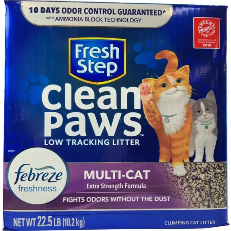 Fresh Step Clean Paws Multi Cat Litter With Febreze