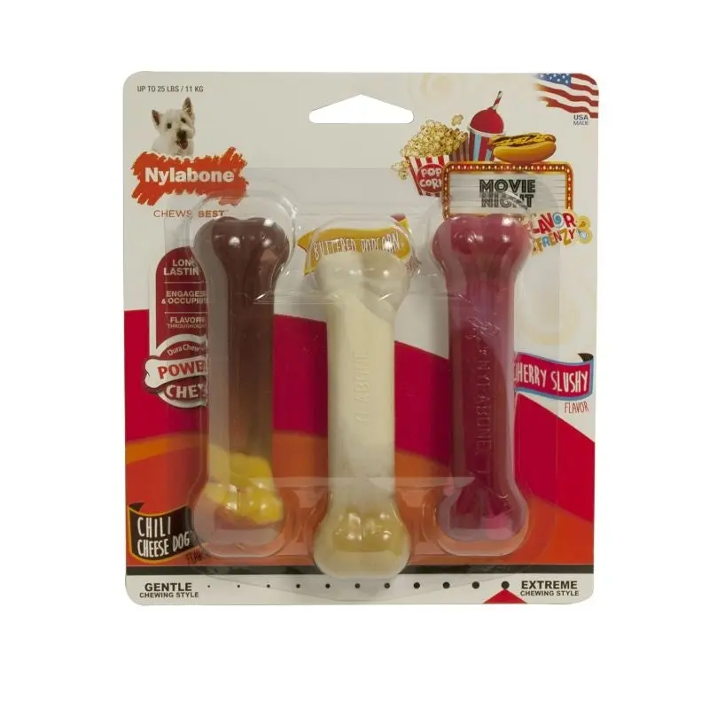 Nylabone Flavor Frenzy Movie-Night Theme Dog Chews