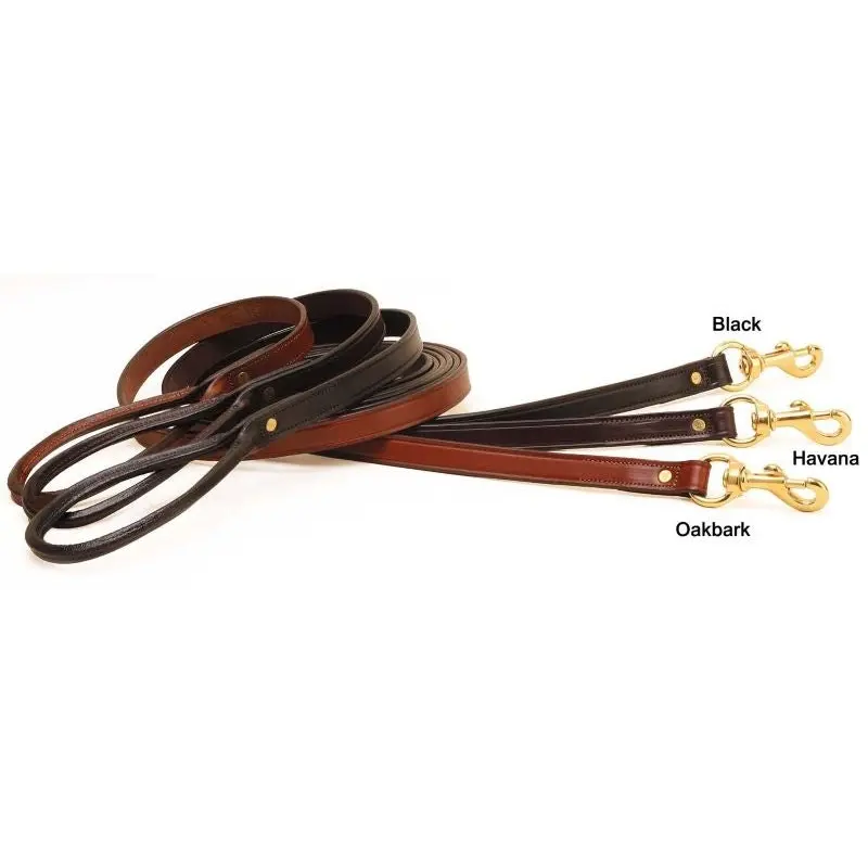Tory Leather Rolled Handle Dog Leash