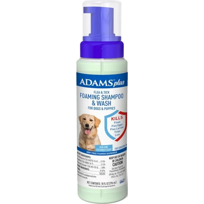 Adams Plus Flea And Tick Foaming Shampoo For Dogs