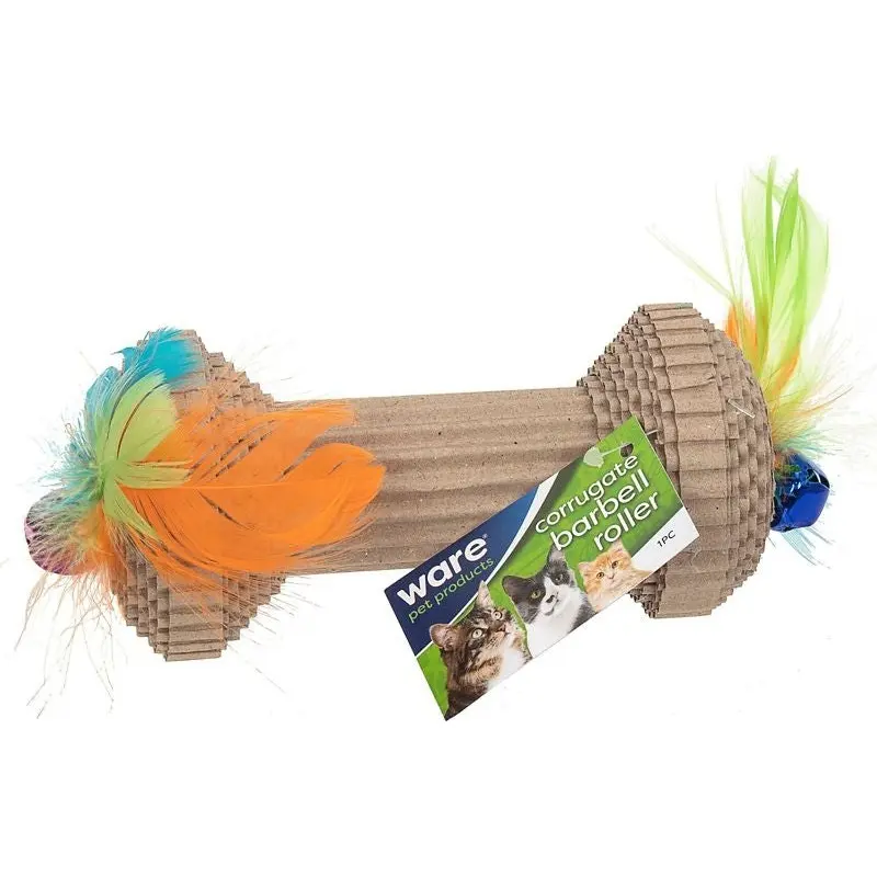 Barbell Roller Corrugate Toy