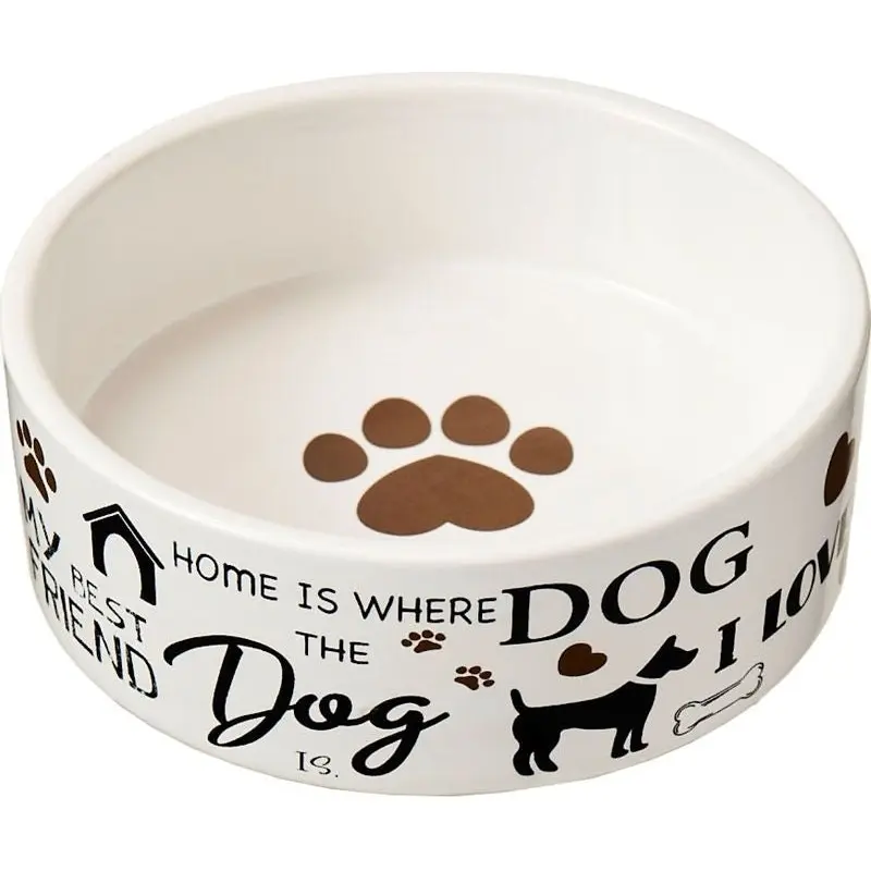 Spot Stoneware Dog Dish