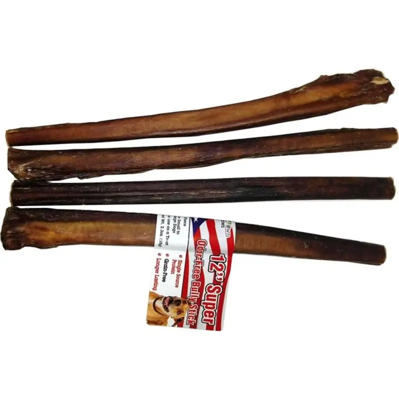 USA Odor-Free Super Bully Stick 12inch Natural