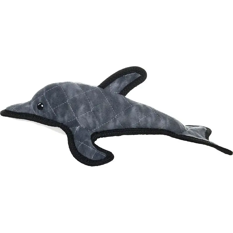 Tuffy Dolphin Durable Squeaky Soft Dog Toy