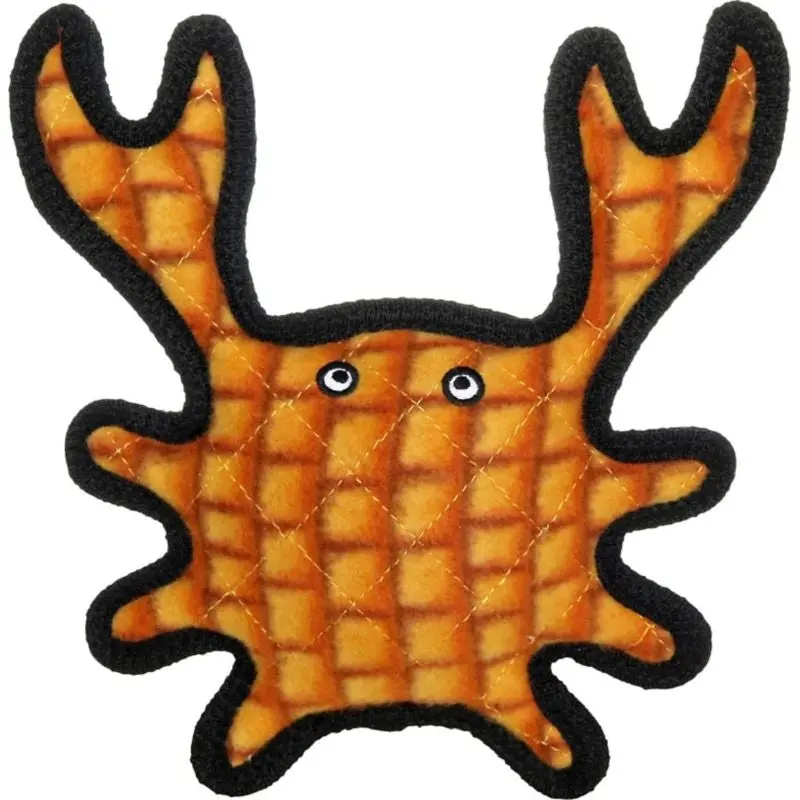 Tuffy Med Crab Durable Squeaky Soft Dog Toy
