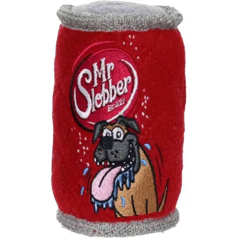 Tuffy Soda Can Mr Slobber Durable Soft Dog Toy