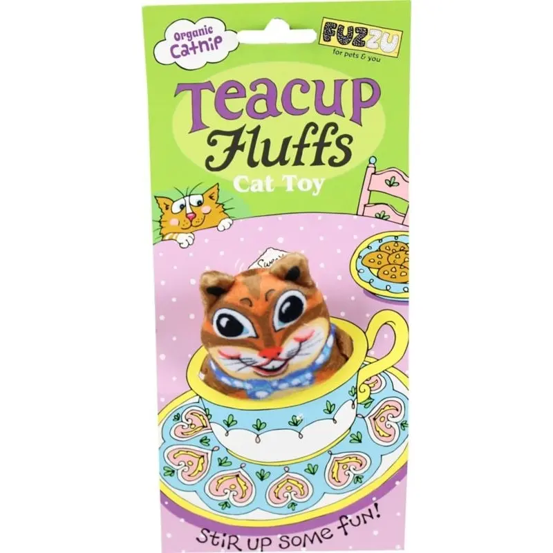 Chipmunk Tea Cup Fluffs Series Catnip Toy Md Tan
