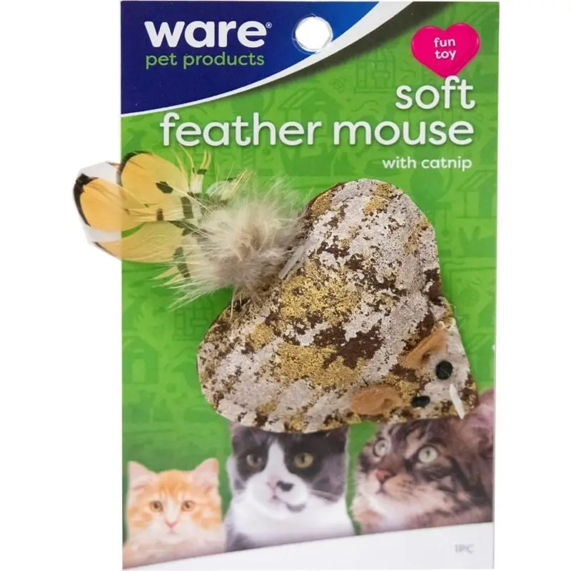 Soft Feather Mouse Toy