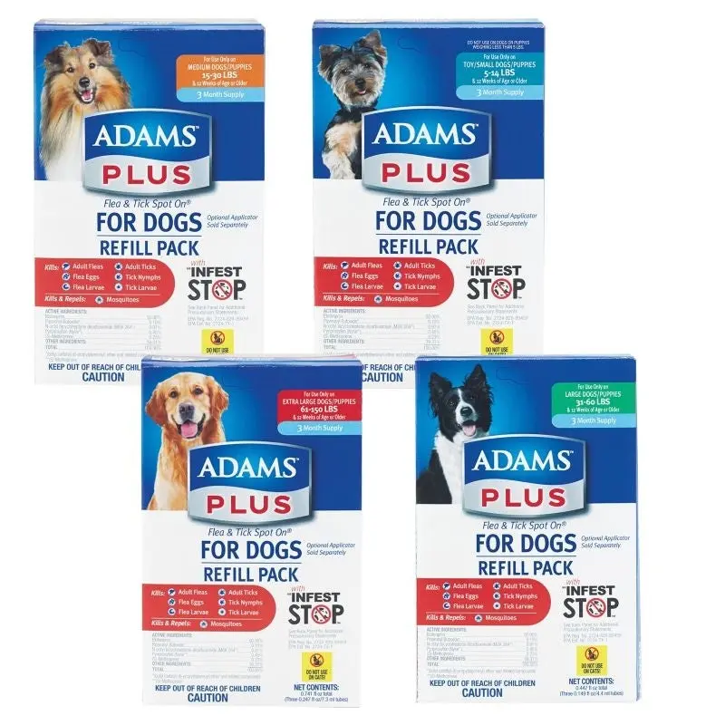 Adams Plus Flea/Tick For Dogs 3mo Refill