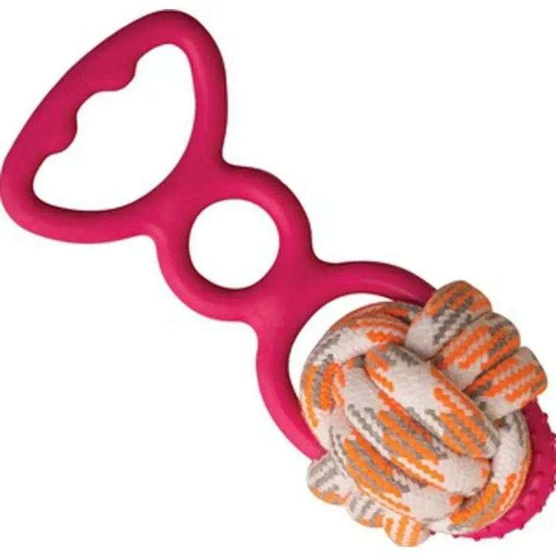 Snugz Grab N Wag Rope Tug 8in Blu/Pink