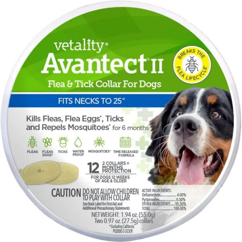 Vetality Avantect Ii Flea And Tick Collar For Dogs