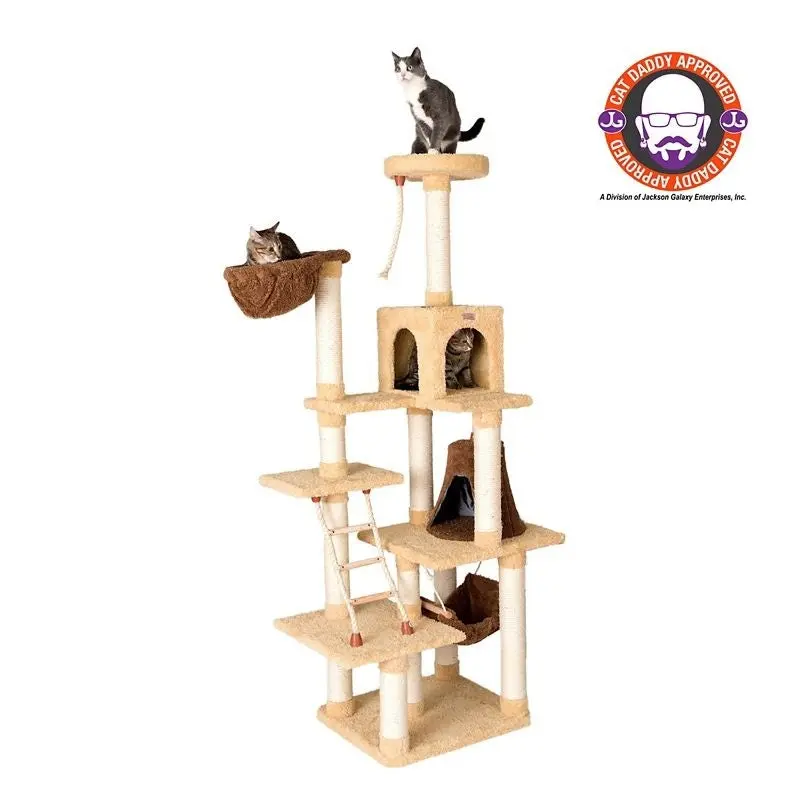 Armarkat Real Wood Cat Tree Model X7805 78in Tan
