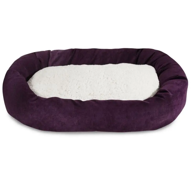 Majestic Aubergine Villa Sherpa Bagel Bed