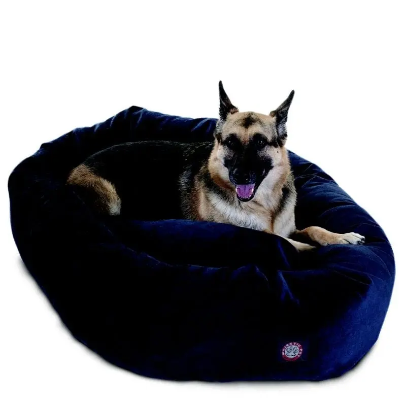 Majestic Pet Navy Villa Bagel Pet Bed