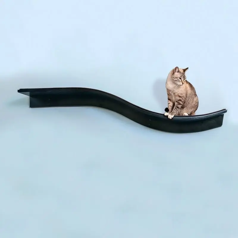 Refined Feline Lotus Branch Cat Shelf