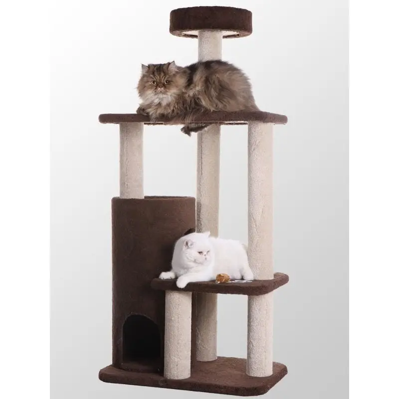 Armarkat Premium Real Wood Cat Tree 56in Chocolate