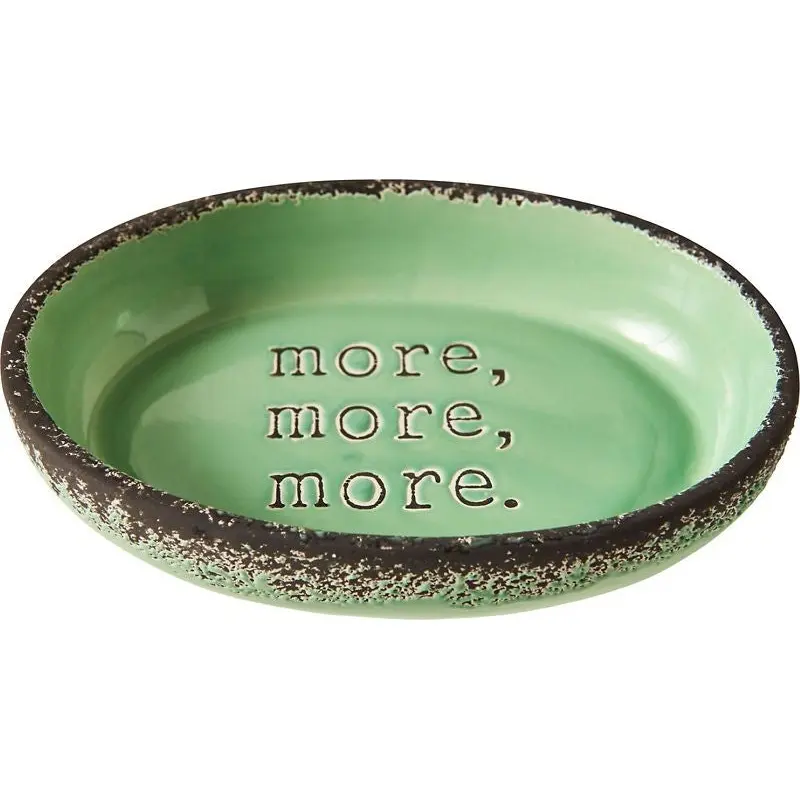 Spot More More Stoneware Cat Dish
