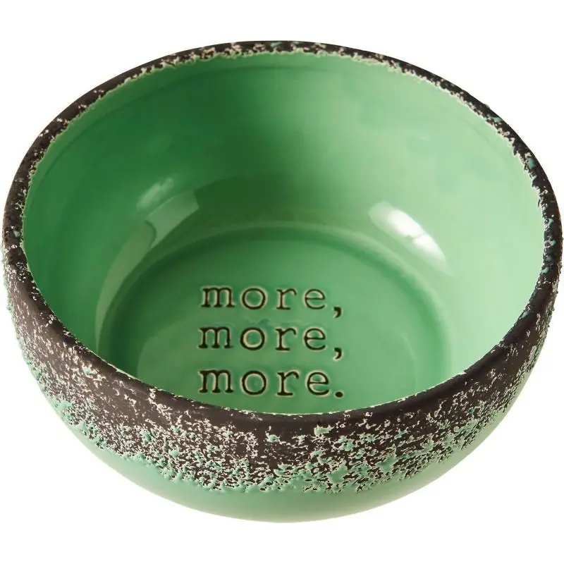 Spot More More Stoneware Dog Dish
