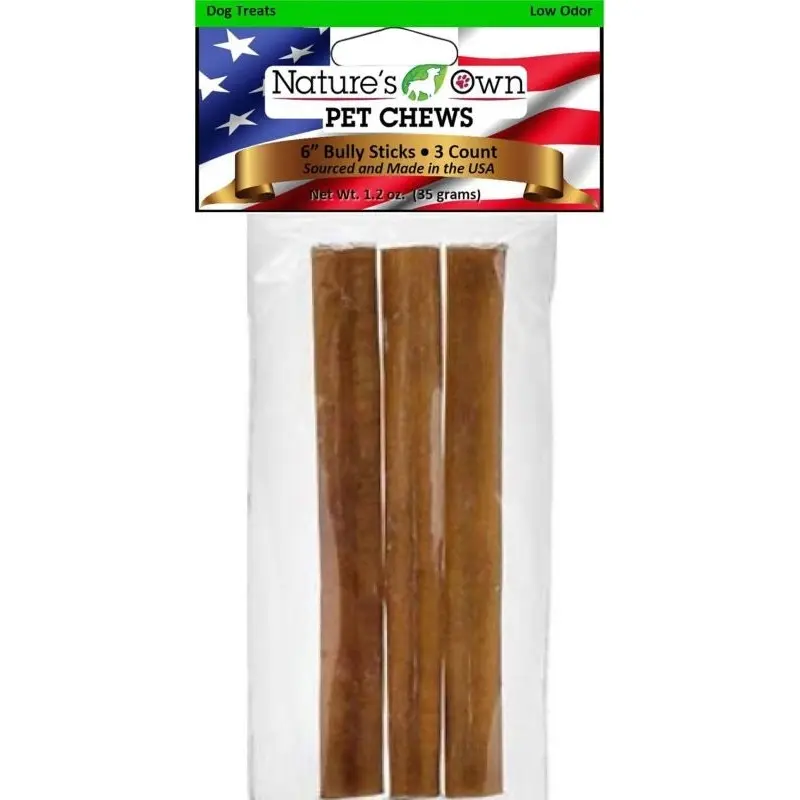 Natures Own Usa Low Odor Bully Sticks Dog Chew