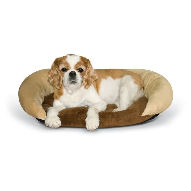 KH Mfg Self-Warming Chocolate Bolster Pet Bed