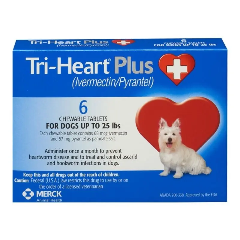 Tri-Heart Plus for Dogs up to 25lbs Blue 12ct