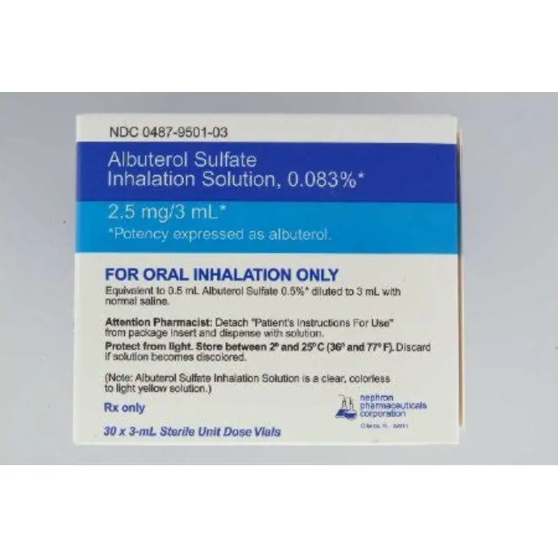 Albuterol Inhalation Solution 0.083 3ml 30 Count