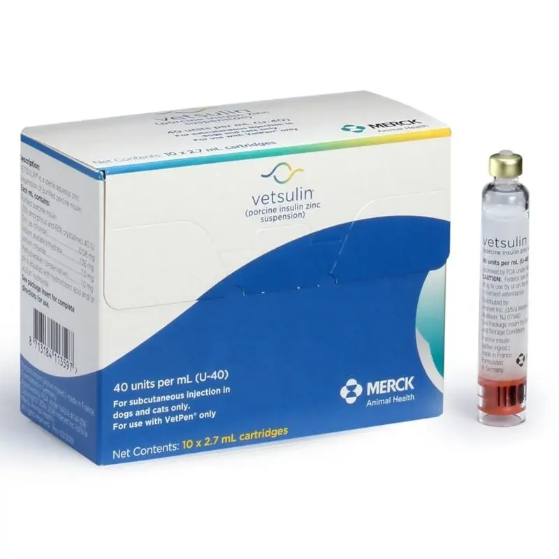 Vetsulin U-40 Vetpen 2.7ml Cartridge - 10 Pack