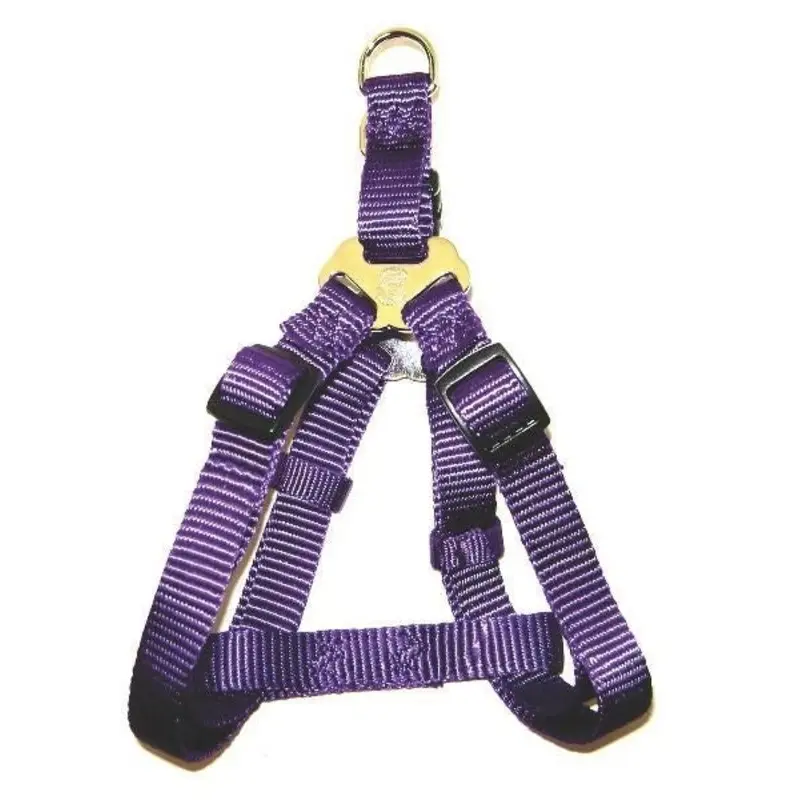 Adjustable Nylon Easy On Step-In Dog Harness L Blk