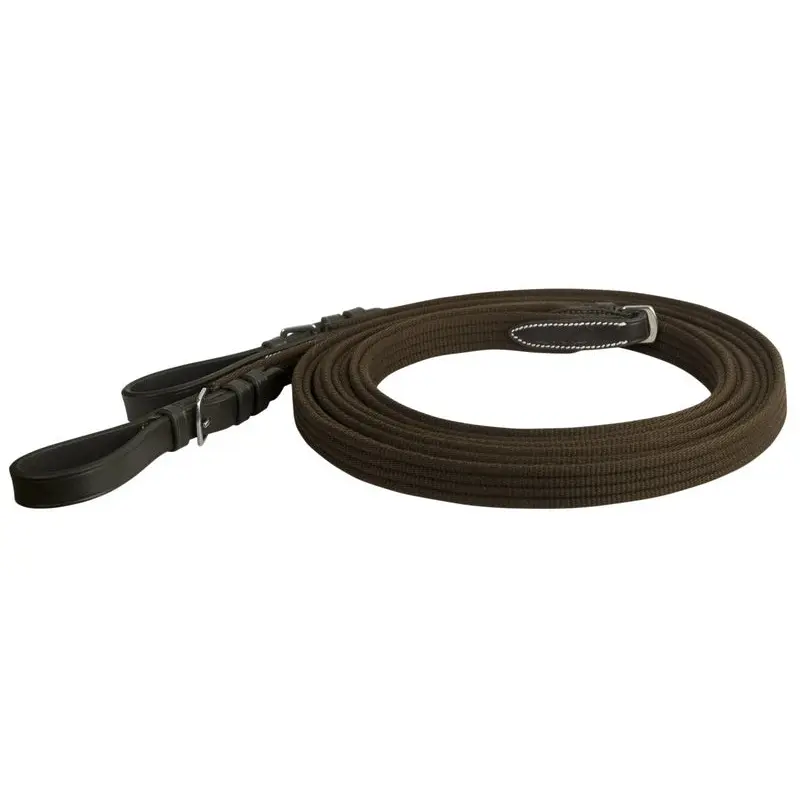 DaVinci Web Draw Reins 5/8in x 108in Dk Brown