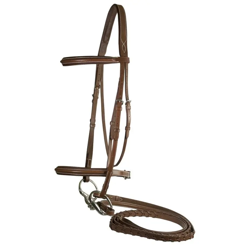 DaVinci Chestnut Raised Crown Bridle/Reins