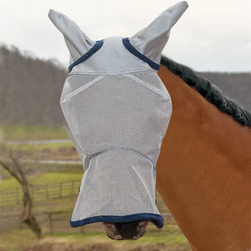 Defender Fly Mask Long Nose with Ears and Reflec