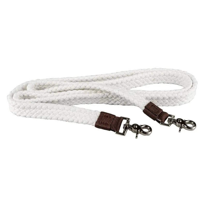Tabelo Pro-Cotton White Roping Reins 7ft