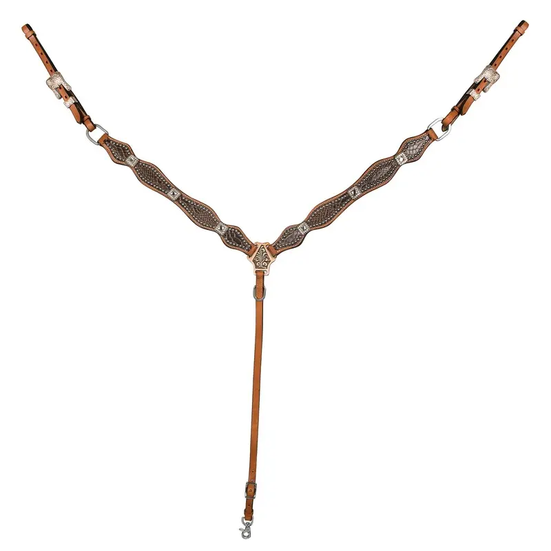 Tabelo Scalloped Breast Collar Chestnut Snake